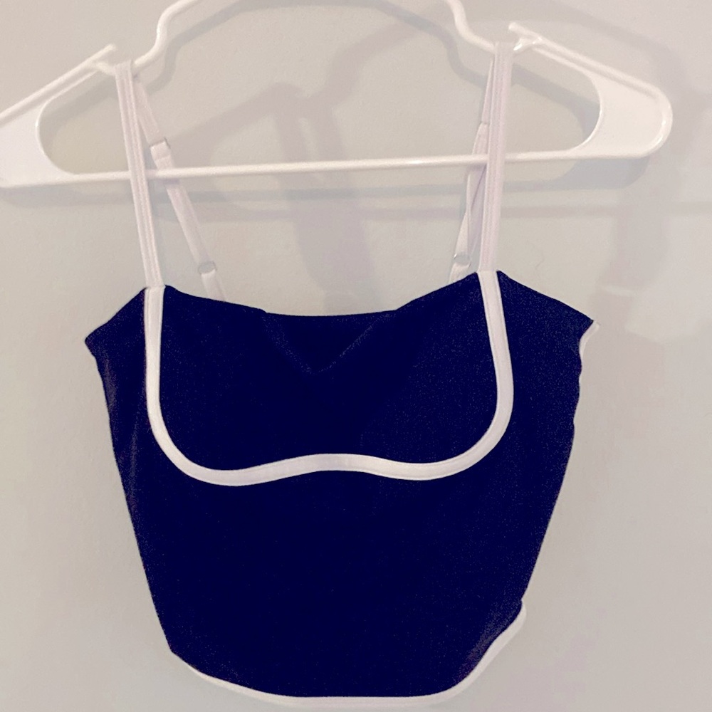 Black & White Bustier Crop Top